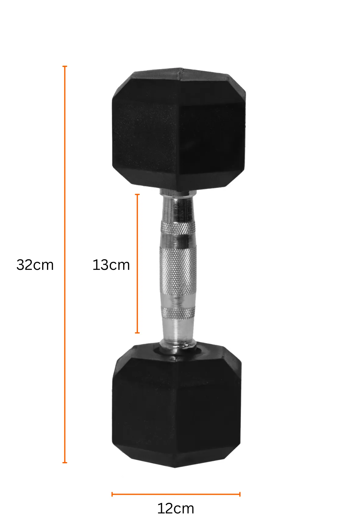 10kg Body Iron Commercial Rubber Hex Dumbbell Pair