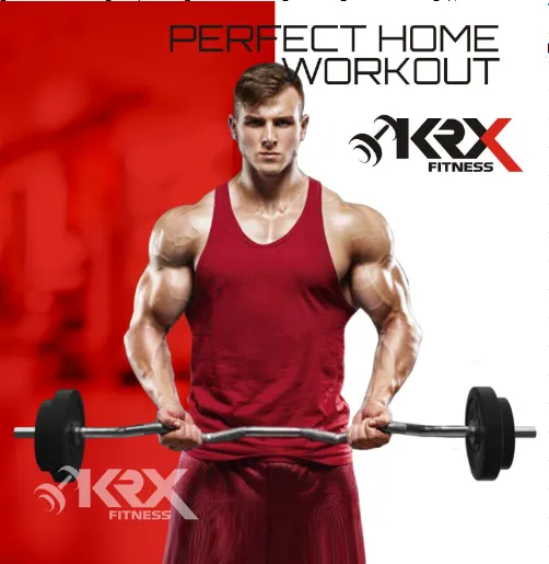 20 kg PVC with One 3 Ft Curl Rod and 1 Dumbbell & Rod | Homegym | (2 kg x 4 = 8 kg Plates   3 kg x 4 = 12 kg Plates)