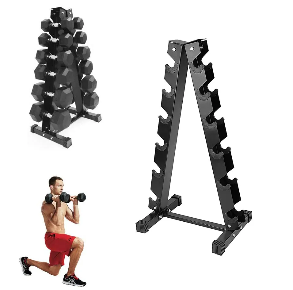 6 Tier Steel A-Type Dumbbell Rack Stand