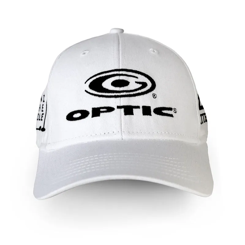 Black and White 100% Cotton Adjustable Tour Hat