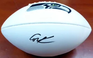 Cortez Kennedy Autographed White Logo Football Seattle Seahawks Beckett BAS Stock #110683