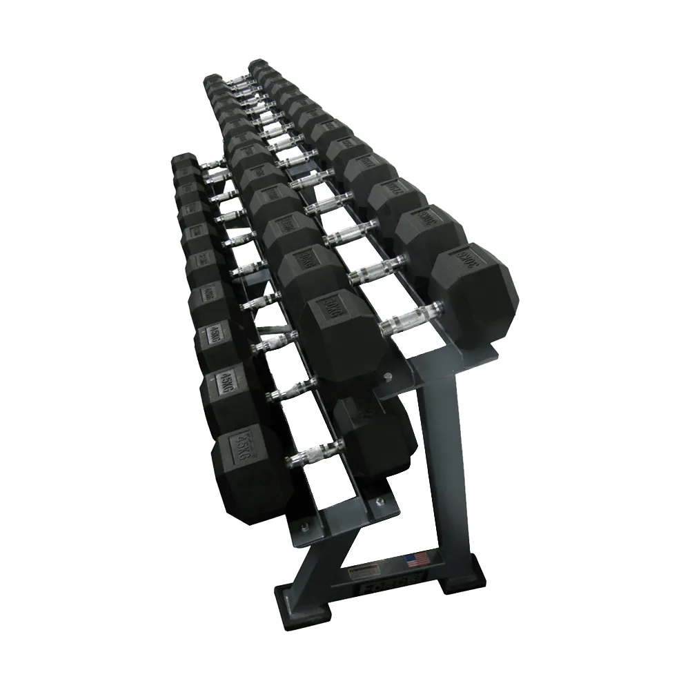 Force USA 2 Tier Rubber Hex Dumbbell Rack