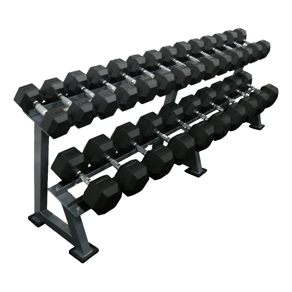 Force USA 2 Tier Rubber Hex Dumbbell Rack