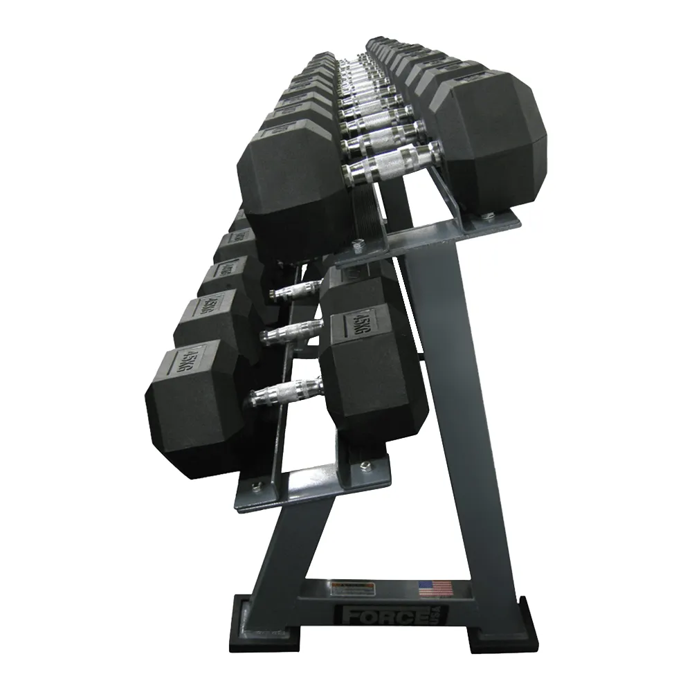 Force USA 2 Tier Rubber Hex Dumbbell Rack