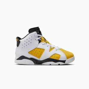 Kid's Air Jordan 6 Retro "Yellow Ochre" Pre School