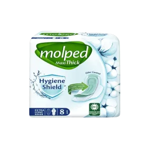 MOLPED MAXI THICK HYGIENE SHIELD EXTRA LONG 8 PADS