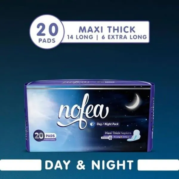 NOFEA DAY/NIGHT MAXI THICK 14 LONG 20 PADS