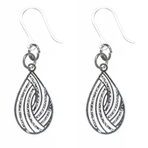 Petite Teardrop Swirl Dangles Hypoallergenic Earrings for Sensitive Ears Made with Plastic Posts