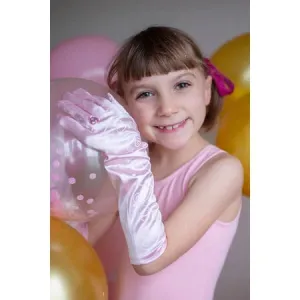 princess swirl gloves light pink