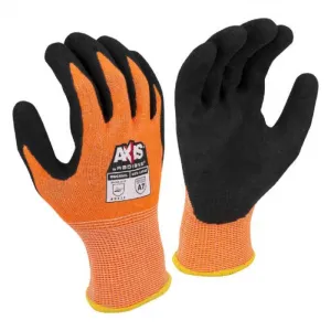 Radians RWG559 AXIS Cut Protection Level A7 Sandy Nitrile Coated Glove, Box of 12 Pairs