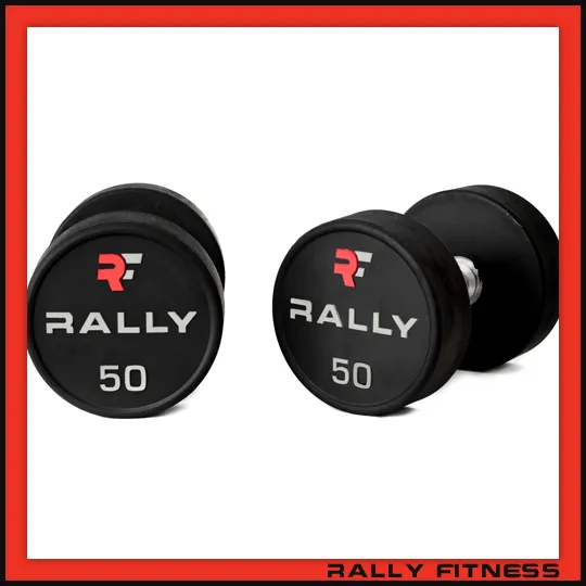 Rally Fitness® Pro Round Rubber Dumbbell Sets