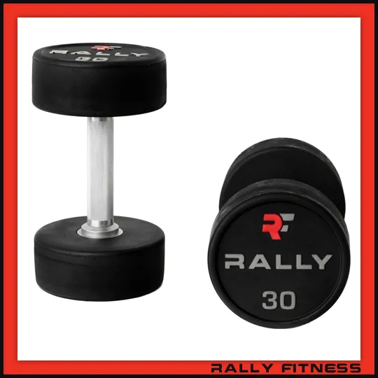 Rally Fitness® Pro Round Rubber Dumbbell Sets