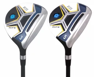 Rife Golf 812s New Straight FACE #3  #5 Fairway Metal Wood Clubs Set Regular Flex with Mens Size Black Pro Velvet Grips Fairway Wood Set   Headcovers