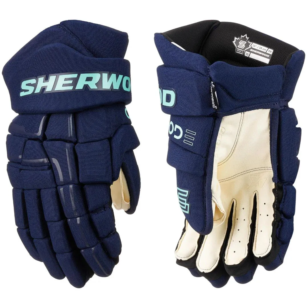 Sherwood Code NHL Team Stock Senior Hockey Glove - Seattle Kraken