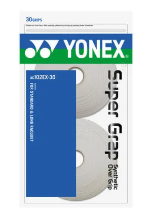 Yonex AC102EX Super Grap - 30 Pack - White